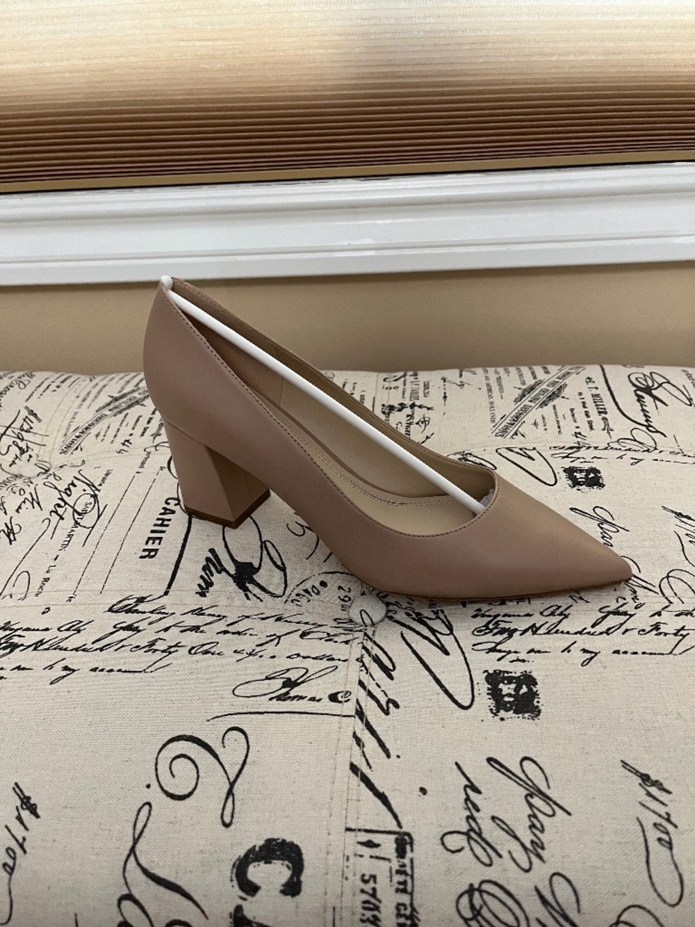 Marc Fisher Zala Pointed Toe Pumps - Light Natural Leather